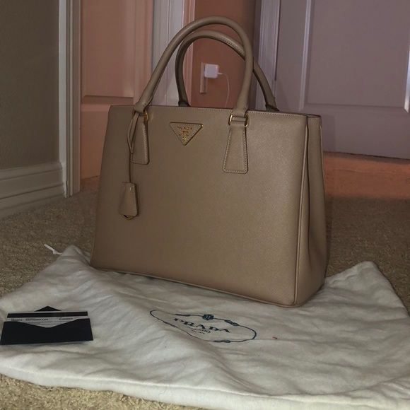 Prada Handbags - Prada Galleria Medium Saffiano Lux in Cammeo